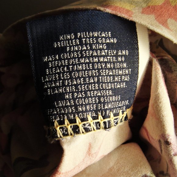 RALPH LAUREN Yellow Floral BROOKE KING Pillowcases (2) - Picture 9 of 9